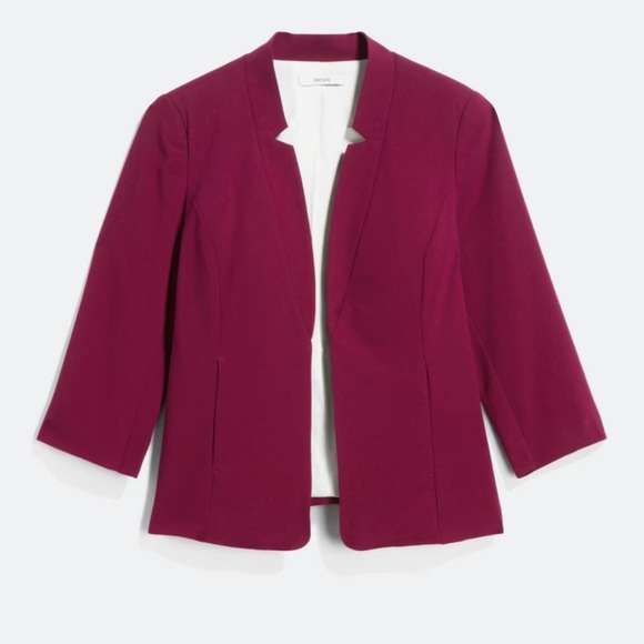 Women's Marni Notched Collar Blazer - Burgundy - Picture 1 of 7